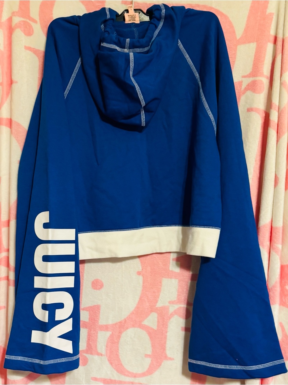 Juicy Couture Royal Blue Hoodie with White Trim